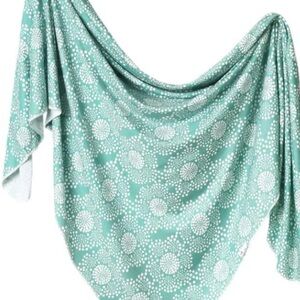 ✅Copper Pearl Swaddle Blanket and Newborn Top Knot Hat Unisex